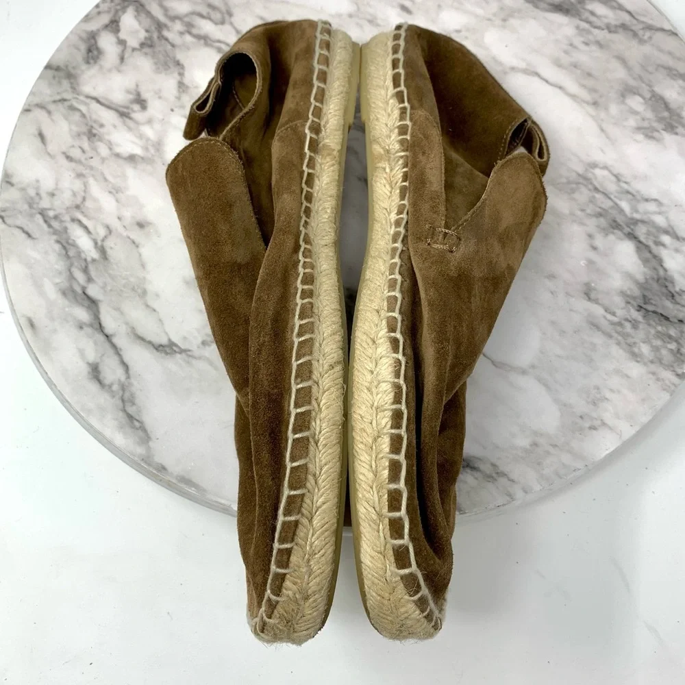 Vince Ronan Soft Unstructured Brown Suede Espadrille Loafer Boots 10 Minimalist